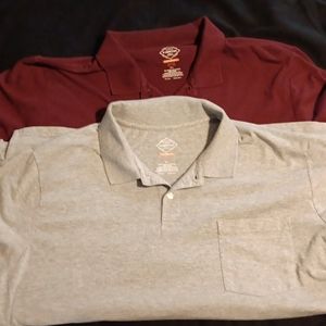 2- men's St. John's Bay one pocket quick dri polo shirts